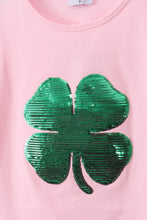 Pink clover glitter pants set - ARIA KIDS