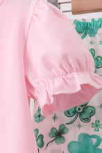 Pink clover glitter pants set - ARIA KIDS