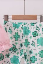 Pink clover glitter pants set - ARIA KIDS