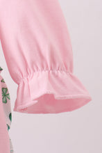 Pink clover glitter ruffle bubble - ARIA KIDS