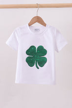 Pink clover glitter top - ARIA KIDS