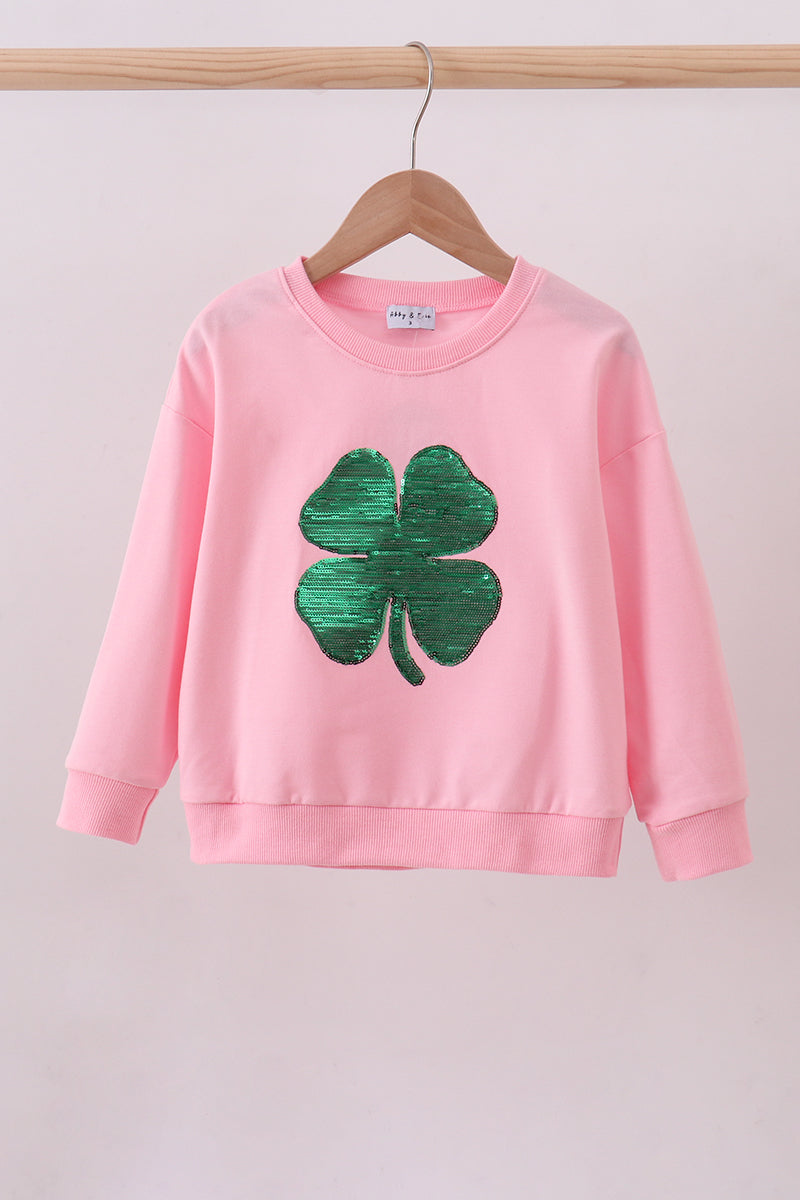 Pink clover glitter mom&me top - ARIA KIDS