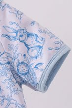 Blue bunny egg bamboo romper - ARIA KIDS