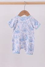 Blue bunny egg bamboo romper - ARIA KIDS