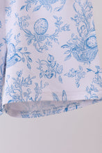 Blue bunny egg bamboo pajama shorts set - ARIA KIDS