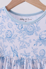 Blue bunny egg bamboo dress - ARIA KIDS