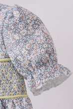 Floral bunny smocked bubble - ARIA KIDS