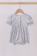 Floral bunny smocked bubble - ARIA KIDS
