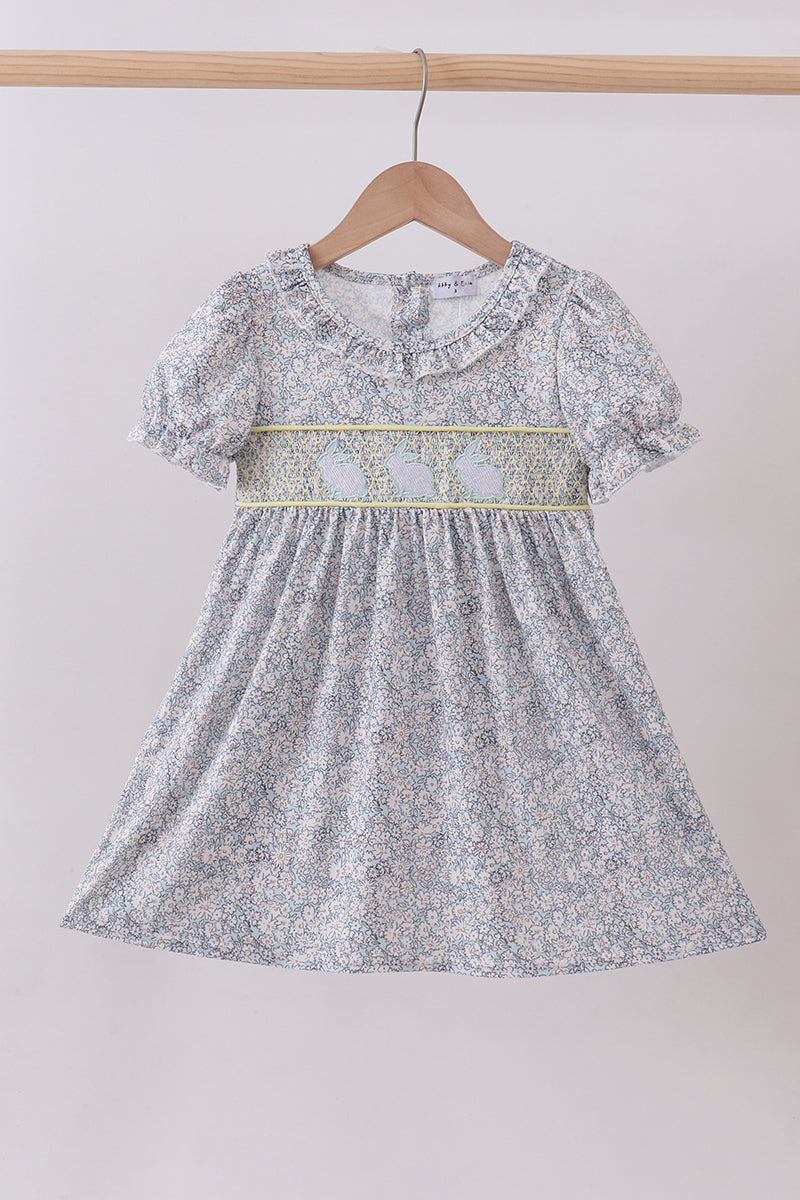 Floral bunny smocked dress - ARIA KIDS