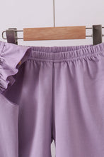 Purple bunny applique ruffle shorts set - ARIA KIDS