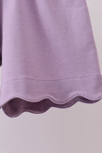 Purple bunny applique ruffle shorts set - ARIA KIDS