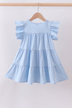 Blue cross sequin tiered dress - ARIA KIDS