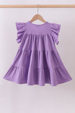 Lavender cross sequin tiered dress - ARIA KIDS