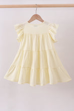 Yellow cross sequin tiered dress - ARIA KIDS
