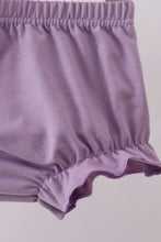 Purple floral smocked ruffle bloomer set - ARIA KIDS