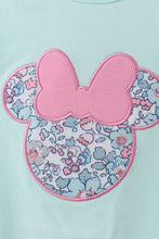 Mint floral character applique ruffle dress - ARIA KIDS