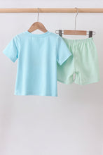 Blue watermelon truck seersucker shorts set - ARIA KIDS