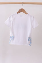 White MAMA bow applique mom&me top - ARIA KIDS