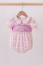 Purple birthday embroidery bubble - ARIA KIDS