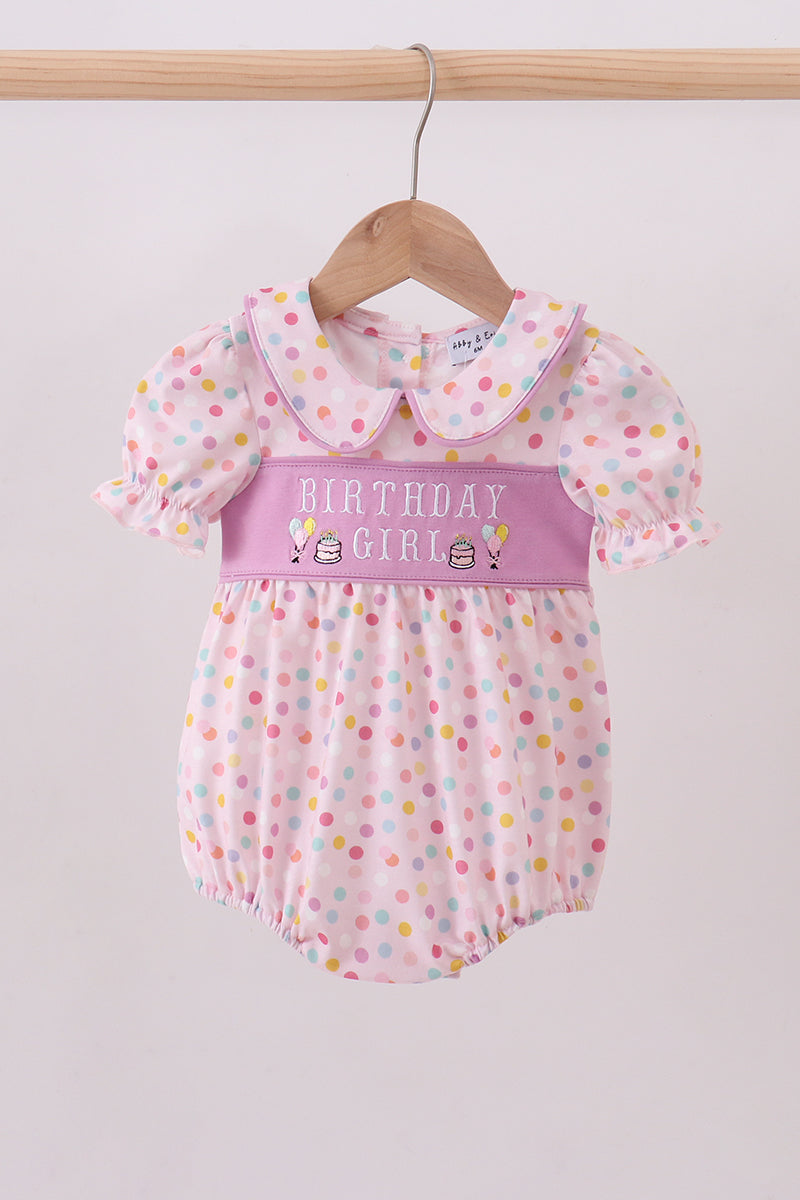 Purple birthday embroidery bubble - ARIA KIDS