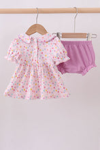 Purple birthday embroidery bloomer set - ARIA KIDS