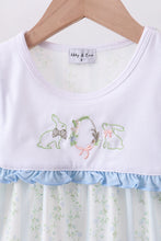 Floral bunny embroidery ruffle shorts set - ARIA KIDS