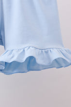 Floral bunny embroidery ruffle shorts set - ARIA KIDS