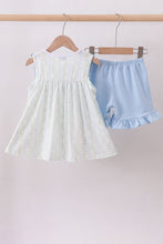 Floral bunny embroidery ruffle shorts set - ARIA KIDS