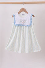 Floral bunny embroidery ruffle dress - ARIA KIDS