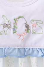 Floral bunny embroidery ruffle dress - ARIA KIDS