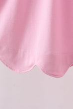 Pink big sister embroidery ruffle shorts set - ARIA KIDS