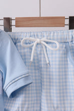 Blue brother smocked shorts set - ARIA KIDS
