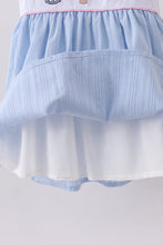 Blue sailboat embroidery jacquard shorts set - ARIA KIDS