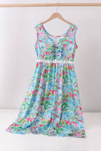 Green tropical garden dress - ARIA KIDS