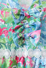 Green tropical garden dress - ARIA KIDS