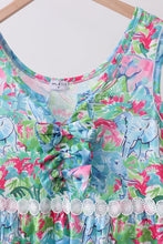 Green tropical garden dress - ARIA KIDS