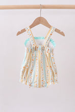 Floral bunny embroidery ruffle bubble - ARIA KIDS
