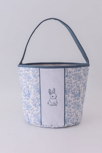 Blue bunny floral basket - ARIA KIDS
