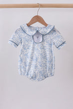 Navy bunny embroidery peter pan collar bubble - ARIA KIDS