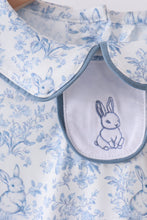 Navy bunny embroidery peter pan collar bubble - ARIA KIDS