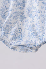 Navy bunny embroidery peter pan collar bubble - ARIA KIDS