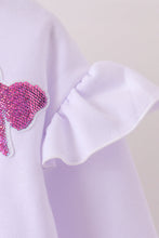 White bow sequin mom&me sweatshirt - ARIA KIDS