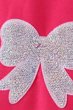 Magenta bow sequin mom&me sweatshirt - ARIA KIDS