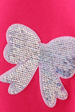Magenta bow sequin mom&me sweatshirt - ARIA KIDS