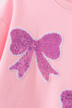 Pink bow sequin mom&me sweatshirt - ARIA KIDS