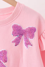 Pink bow sequin mom&me sweatshirt - ARIA KIDS