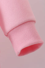 Pink heart love smile sequin fleece mom&me sweatshrit - ARIA KIDS