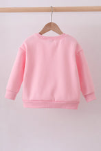 Pink heart love smile sequin fleece mom&me sweatshrit - ARIA KIDS