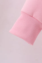 Pink heart love smile sequin fleece mom&me sweatshrit - ARIA KIDS