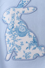 Blue bunny applique ruffle bubble - ARIA KIDS